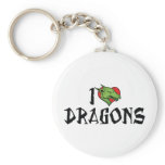 I Love Dragons Keychain