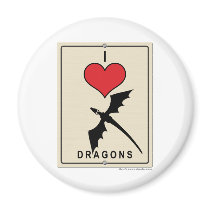 I Love Dragons magnets by thefrozenduck I Love Dragons magnets