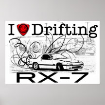 I love drifting RX-7 Print