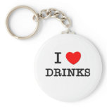 I Love Drinks Key Chain