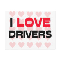 I LOVE DRIVERS postcards
