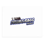 I Love DRUM and BASS music postcards