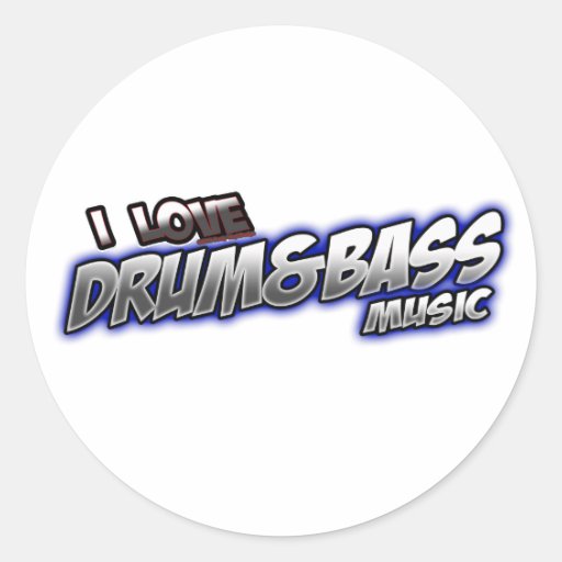 I Love DRUM and BASS music Sticker