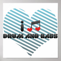 I Love Drum And Bass Print