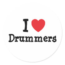 I love Drummers heart custom personalized stickers by funnycustomtshirts I love Drummers heart custom personalized stickers