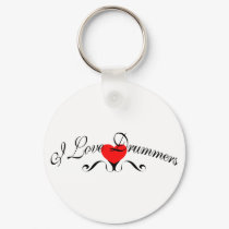I Love Drummers keychains by fashionfiles I Love Drummers keychains