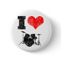 I Love Drums buttons by oldrockerdude I Love Drums buttons