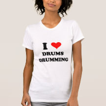 I Love Drums Drumming Tshirts