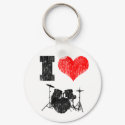 I Love Drums keychains by oldrockerdude I Love Drums keychains