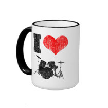 I Love Drums mugs by oldrockerdude I Love Drums mugs