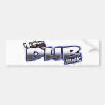 I Love DUB music Bumper Stickers