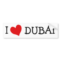 I Love DUBAI Bumper Stickers