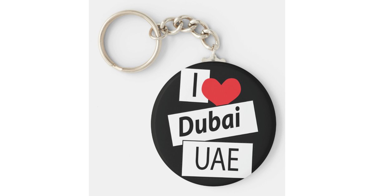 I Love Dubai UAE Keychain Zazzle