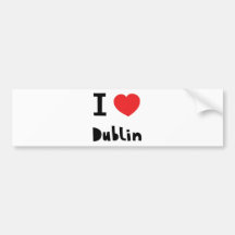 I love Dublin Bumper Stickers