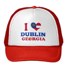 I Love Dublin, Georgia Mesh Hats