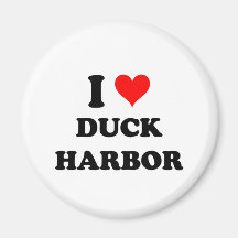 I Love Duck Harbor Fridge Magnets