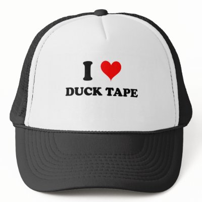 I Love Duck Tape Hats by