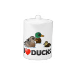 I Love Ducks Tea Pot