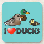 I Love Ducks Beverage Coaster