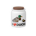 I Love Ducks Candy Jar