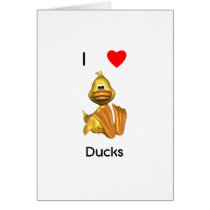 I love ducks greeting card