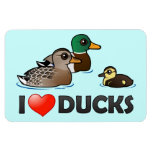 I Love Ducks Photo Magnet