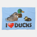 I Love Ducks Kitchen Towel