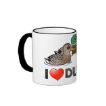 I Love Ducks Ringer Mug