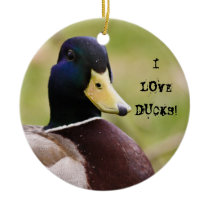 I Love Ducks Ornaments