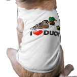 I Love Ducks Dog Ringer T-Shirt