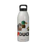 I Love Ducks Water Bottle