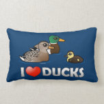 I Love Ducks Throw Pillow