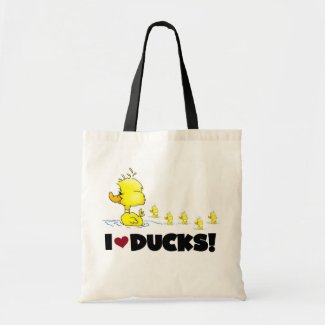 I Love Ducks Tshirts and Gifts Tote Bag