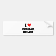 I Love Dunbar Beach Bumper Stickers