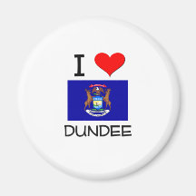 I Love Dundee Michigan Refrigerator Magnet