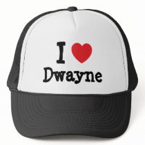 I love Dwayne heart custom personalized hats