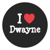 I love Dwayne heart custom personalized stickers