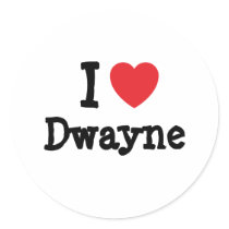 I love Dwayne heart custom personalized stickers