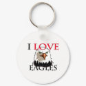 I Love Eagles keychains