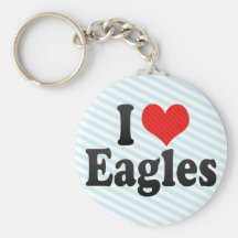 I Love Eagles Keychain