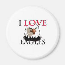 I Love Eagles Refrigerator Magnets