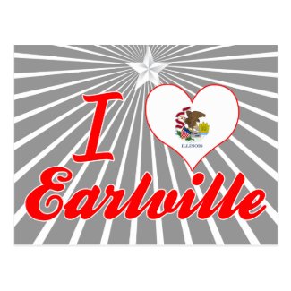 I Love Earlville, Illinois Postcard