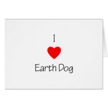 I Love Earth Dog Card