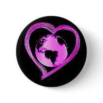I LOVE EARTH (Pink) Series buttons by EarthGifts I LOVE EARTH (Pink) Series buttons