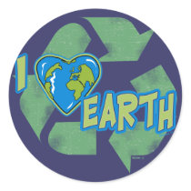 I Love Earth Recycle Sticker