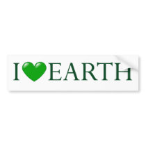 "I love Earth" sticker bumper stickers
