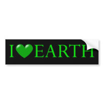 "I love Earth" sticker bumper stickers