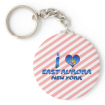 I love East Aurora, New York Key Chain