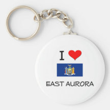 I Love East Aurora New York Keychains