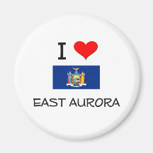 I Love East Aurora New York Refrigerator Magnet